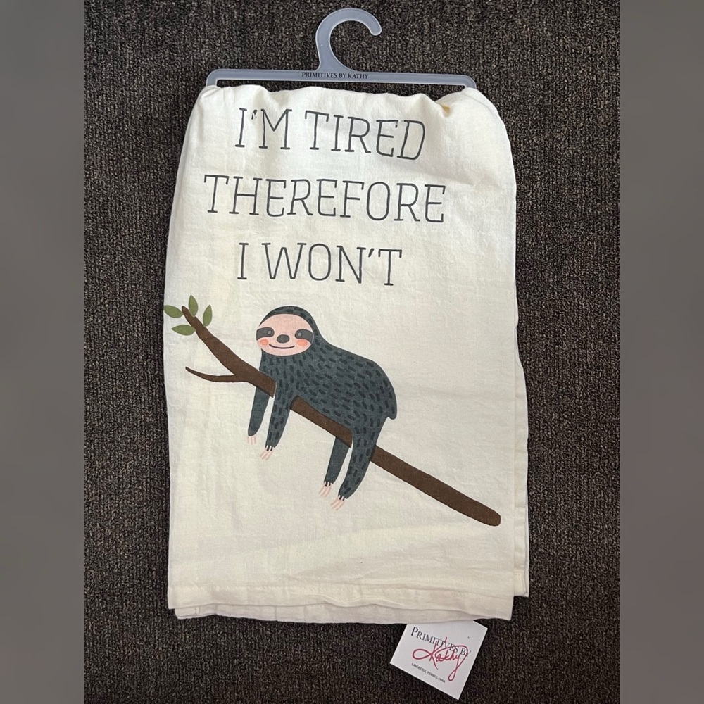 Primitives by Kathy Dish Towel ‘Sloth Theme’ Towel